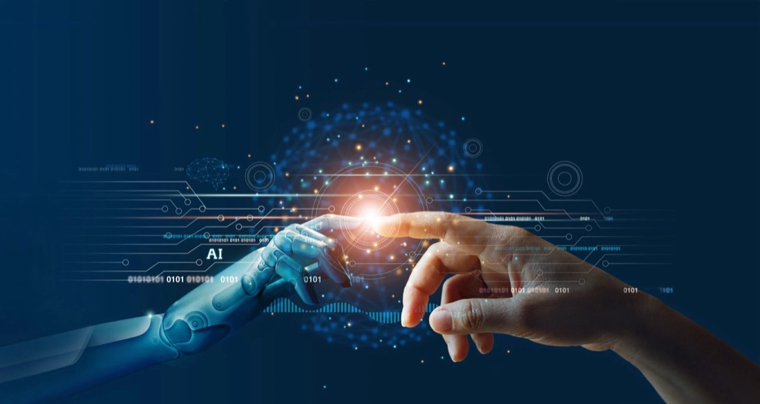 A hand reaching out to smart technology — Origin Media running a small business's whole online presence